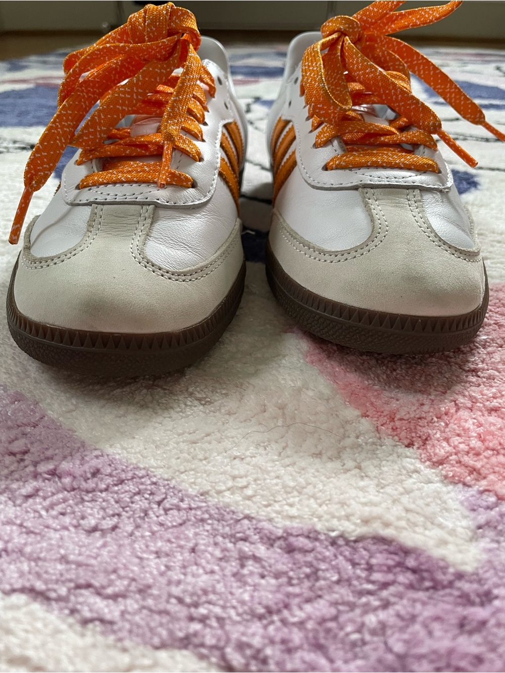 Adidas Samba OG shoes Cloud White / Eqt Orange / Off White IE6521 women's 6 - Picture 6 of 11